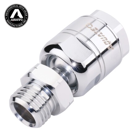 AQUATEC SW-15 180 fokos búvártömlő-forgóadapter menetes végének részletei
